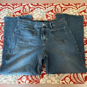 J Crew Wide-leg patch-pocket full-length jean